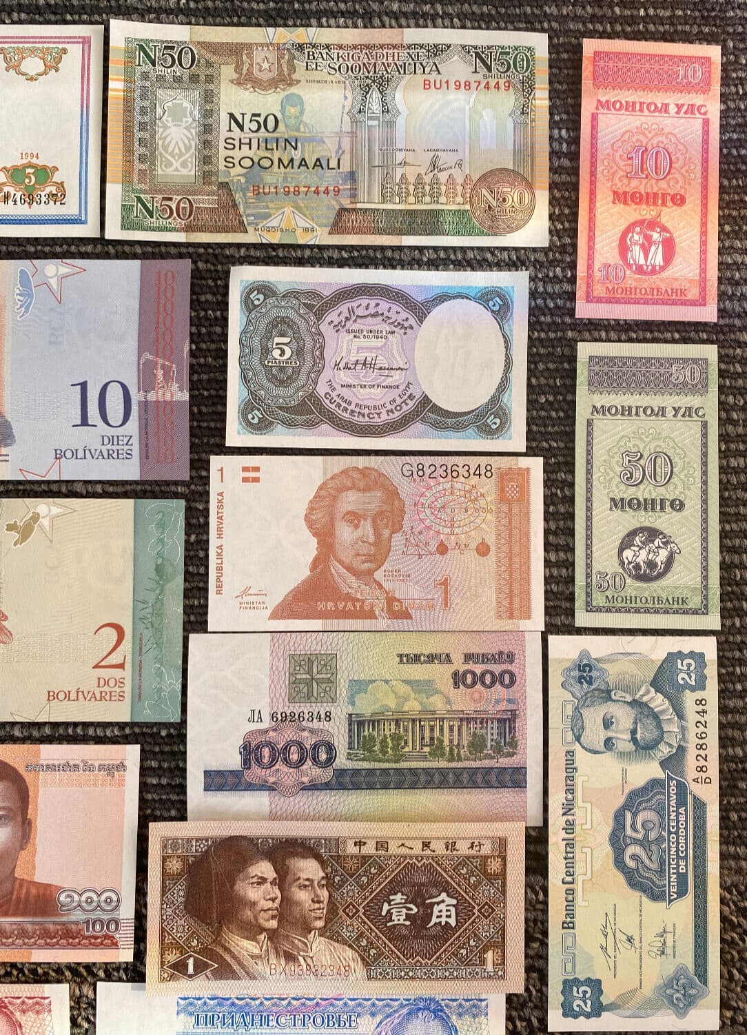 30 DIFFERENT Banknotes UNC Crisp Currency Foreign World Paper Money 4