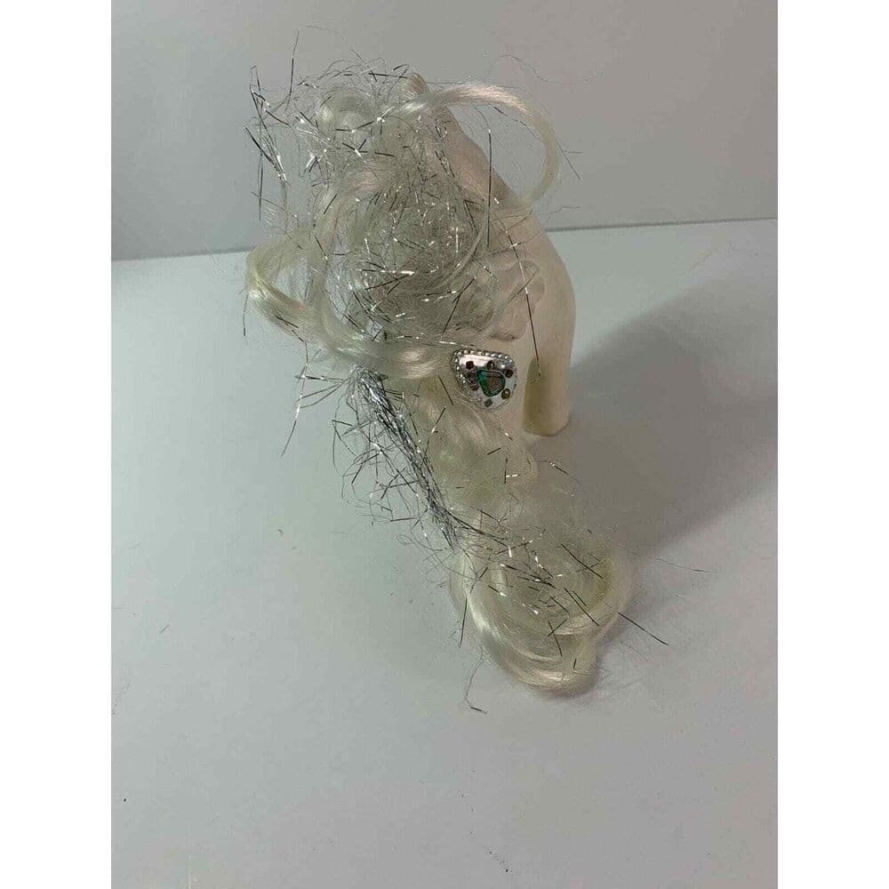 My Little Pony G1 1987 Vintage Princess Tiffany Princess Ponies Silver White 4" 3