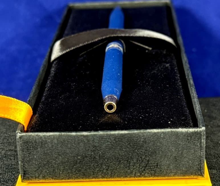 CROSS LADIES CLASSIC CENTURY SATIN BLUE 22k GOLD TRIM & BAND BALLPOINT PEN #2402 4