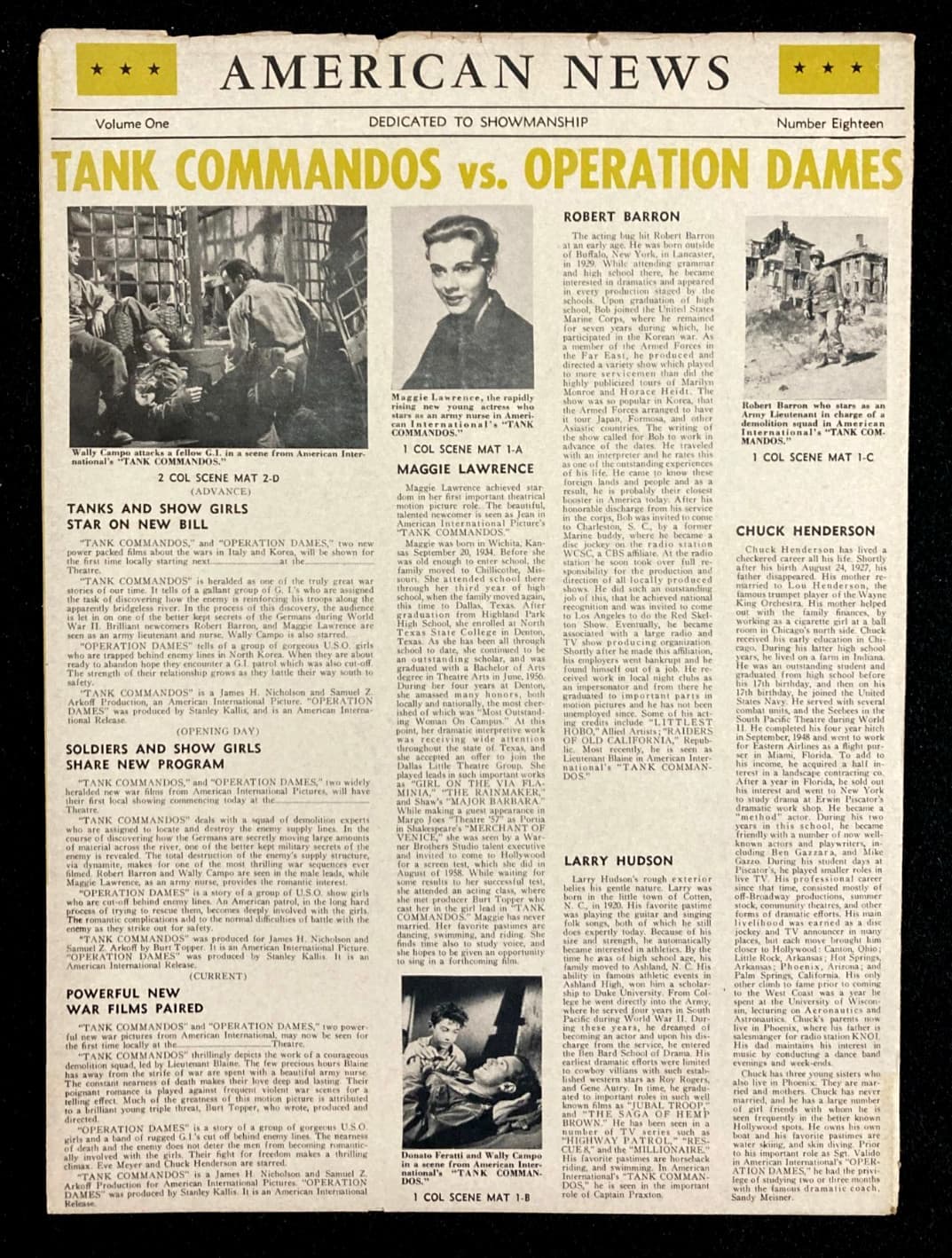 TANK COMMANDOS & OPERATION DAMES Original Movie Pressbook WW2 World War 2 Action 6
