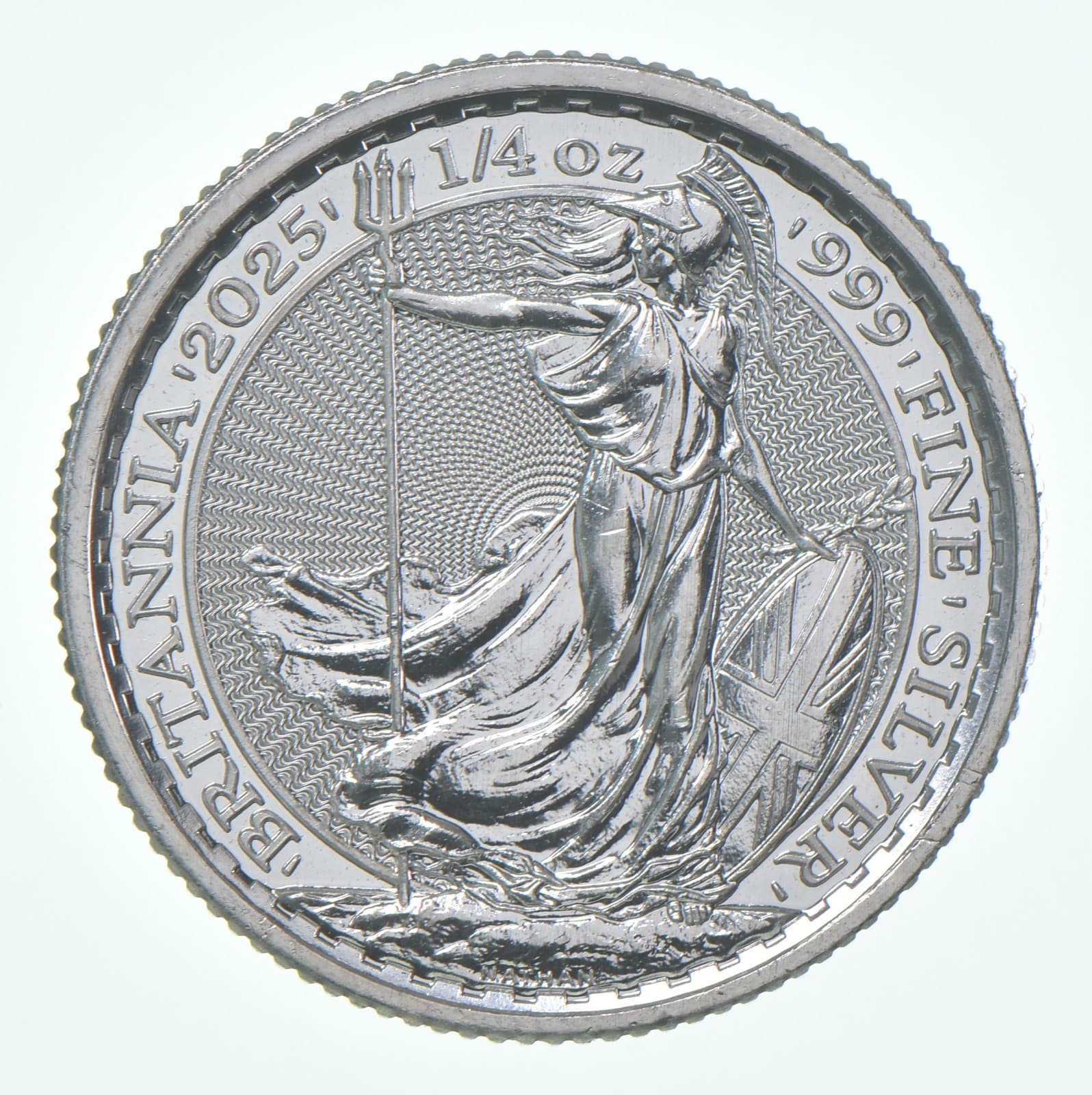 2025 Great Britain 50 Pence Silver Britannia 1/4 Oz 0.25 Oz Silver