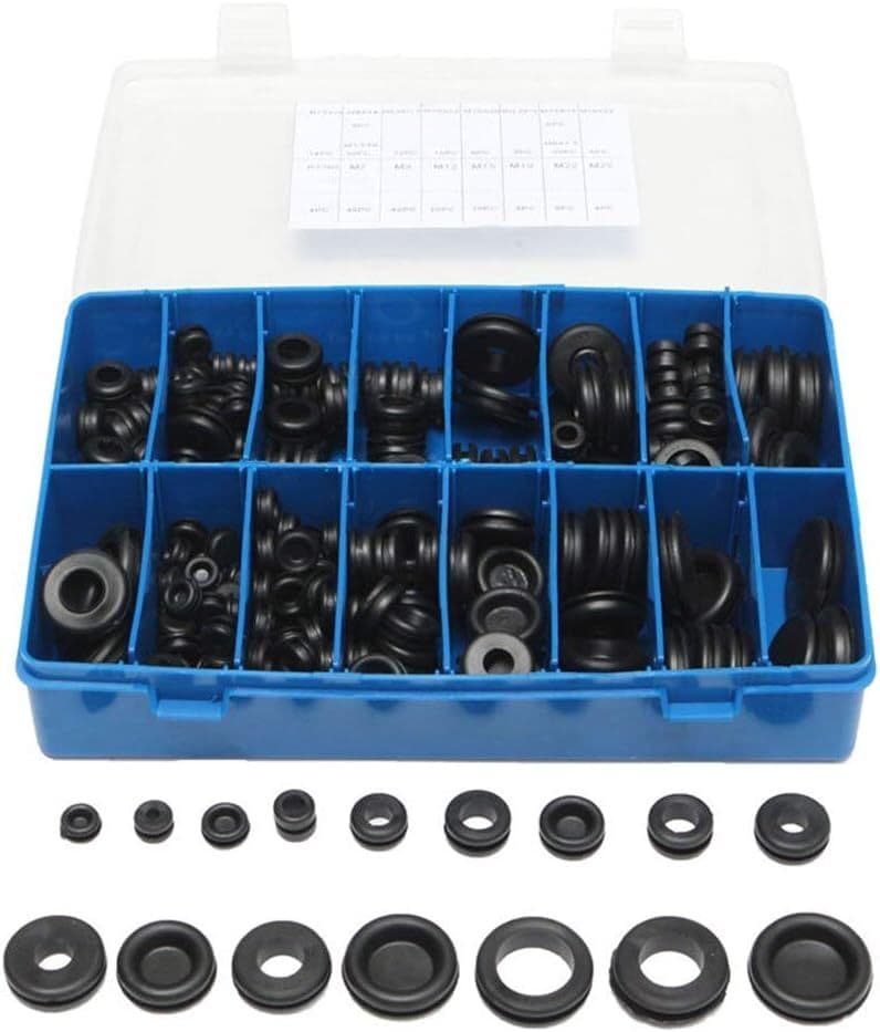 Rubber Grommets Kit Hole Gaskets Assortment Automotive Firewall 250 PCS 2