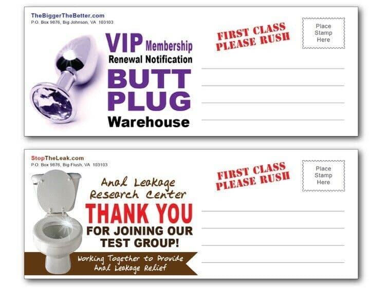 4 PACK - Adult PRANK Mail Postcards - FUNNY Joke Revenge Gag Gift Novelty Funny  3