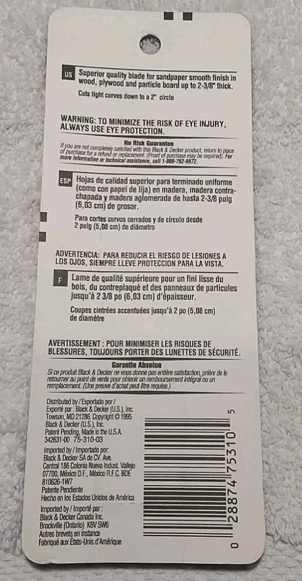 20pc BLACK & DECKER "PIRANHA" ASSORTED SIZES WOOD CUTTING JIGSAW BLADES USA 🇺🇸 5