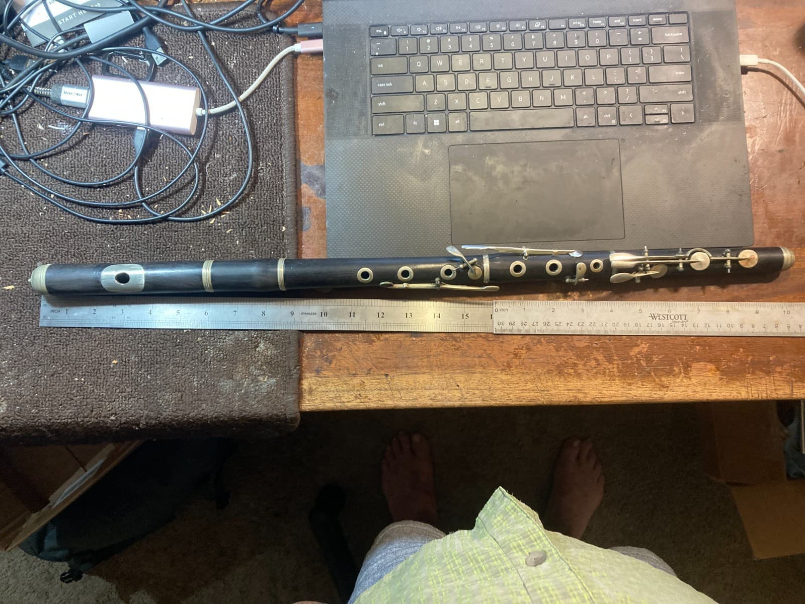 Antique Wood Flute - 6 Hole - 8 Key 3