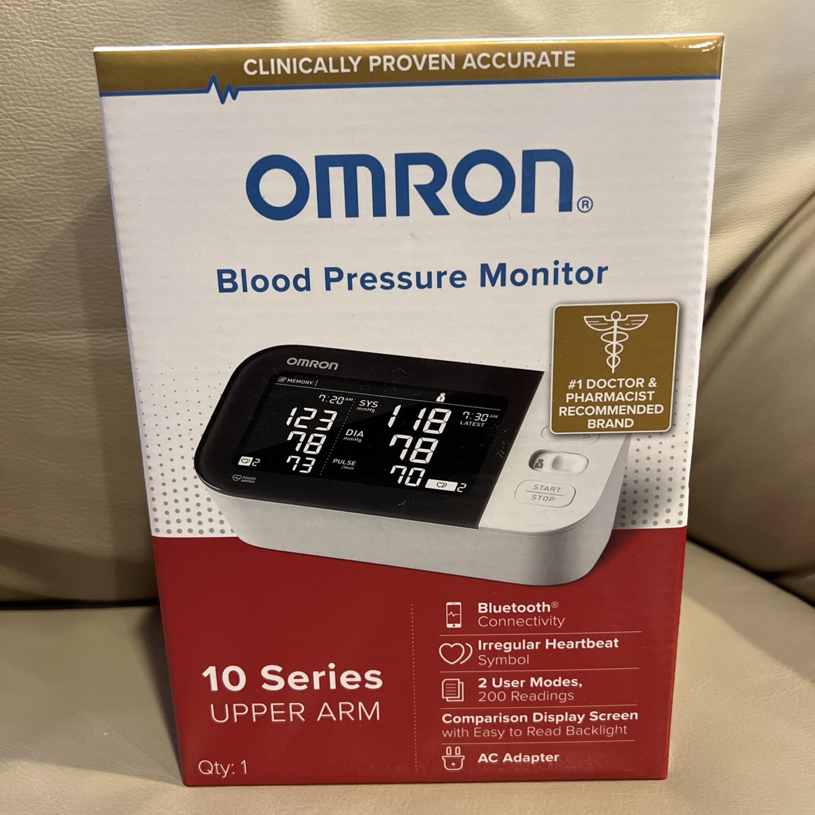 Authentic OMRON Blood Pressure Monitor 10 Series Upper Arm Brand New In Box