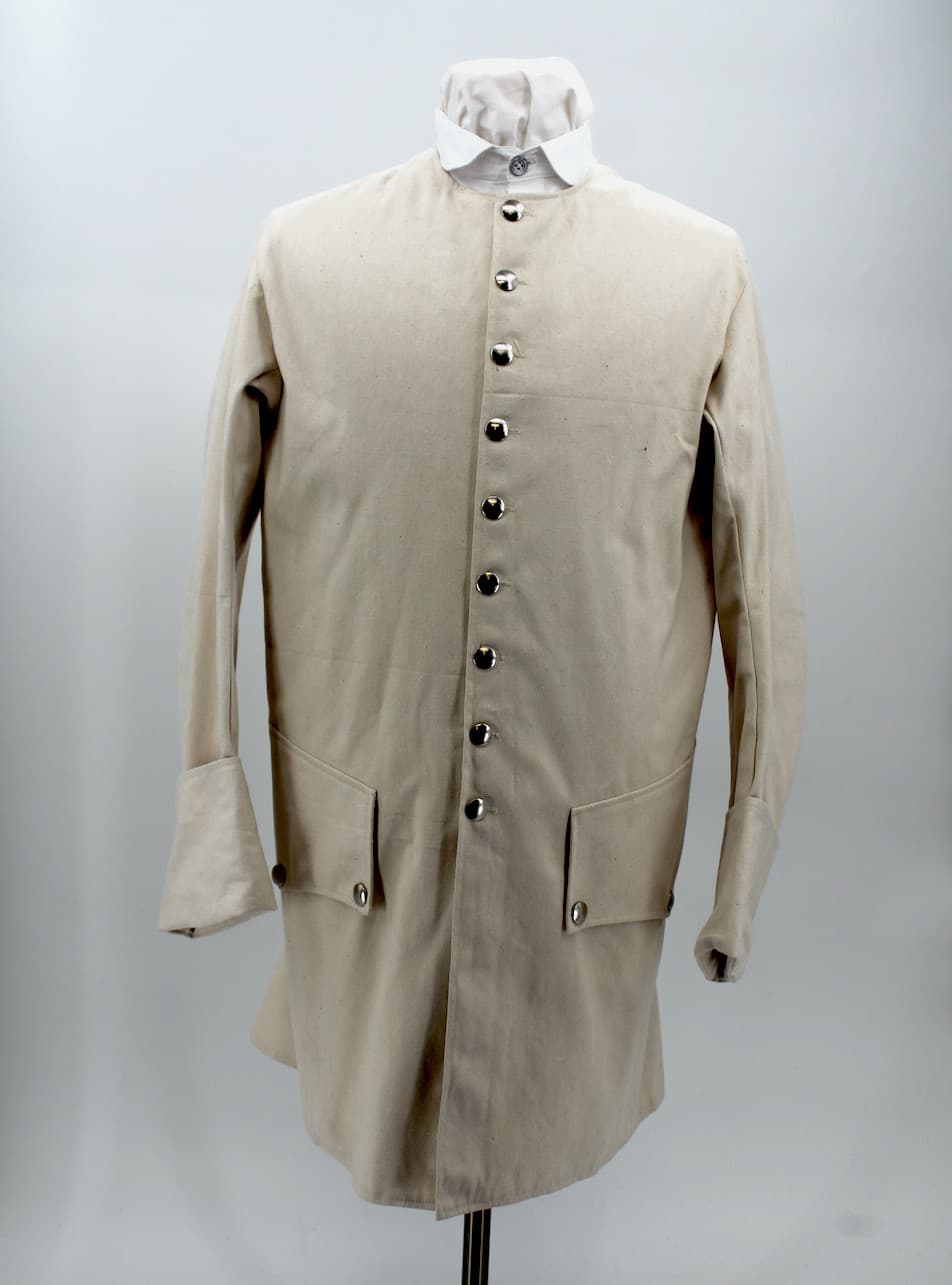 Colonial Period Osnaburg Sleeved Waistcoat - F&I, Revolutionary War - Size 42 4