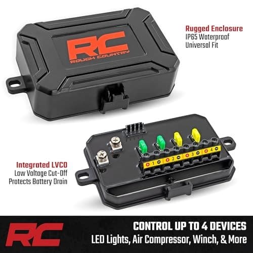  4-Gang RGB Backlit Switch Panel & Relay System - Universal Light & Off-Road  4