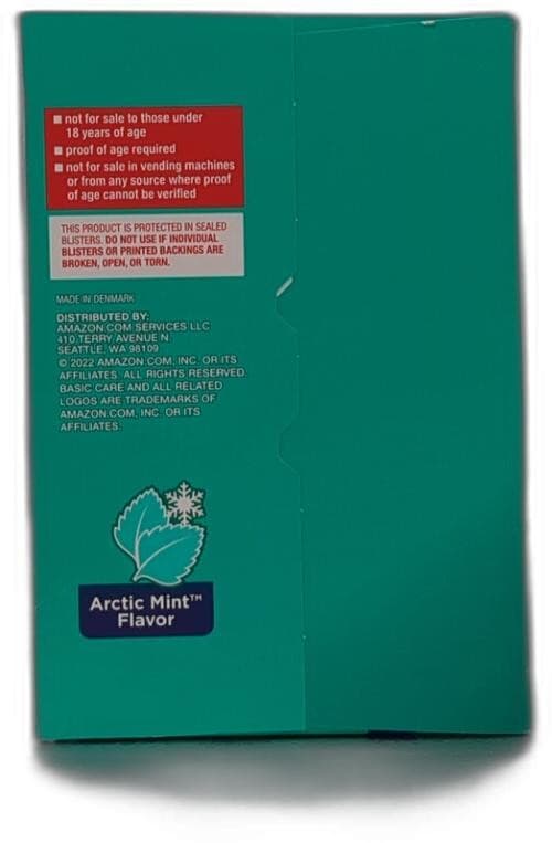 *2025-10-1* Amazon Basic Care Nicotine Polacrilex Uncoated Gum 2 Mg, Arctic 3