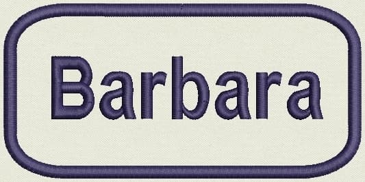 Embroidered Name for Uniform, work Shirt - Barbara