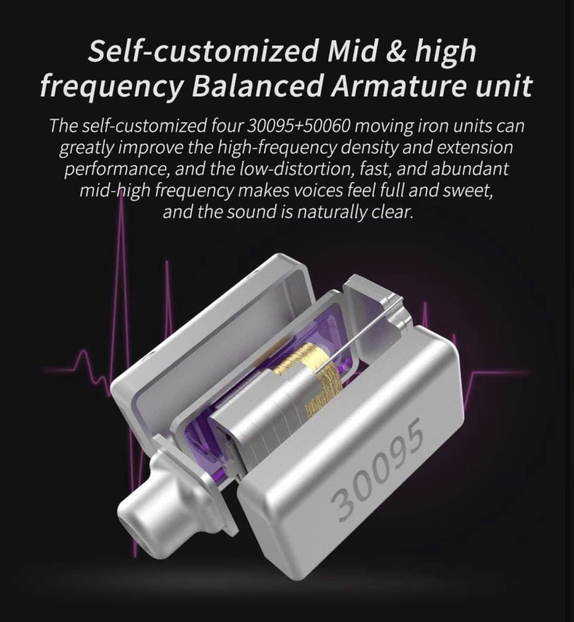  C10 in Ear Monitor Headphone 10 Hybrid Drivers Wired Earbud 4BA no mic Black 3