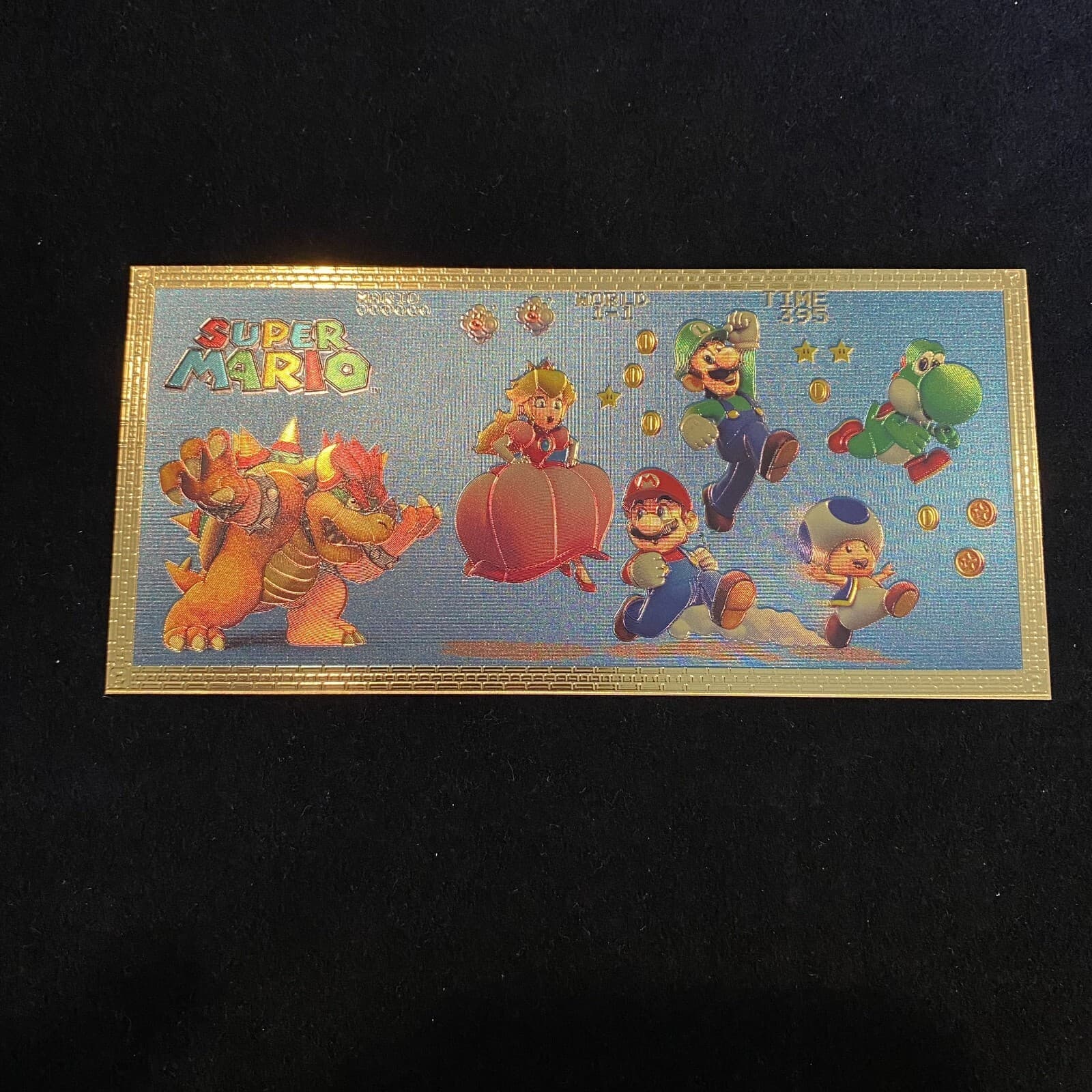 Super Mario Bros. YOSHI Novelty 24K Gold Foil Banknote Bill 2