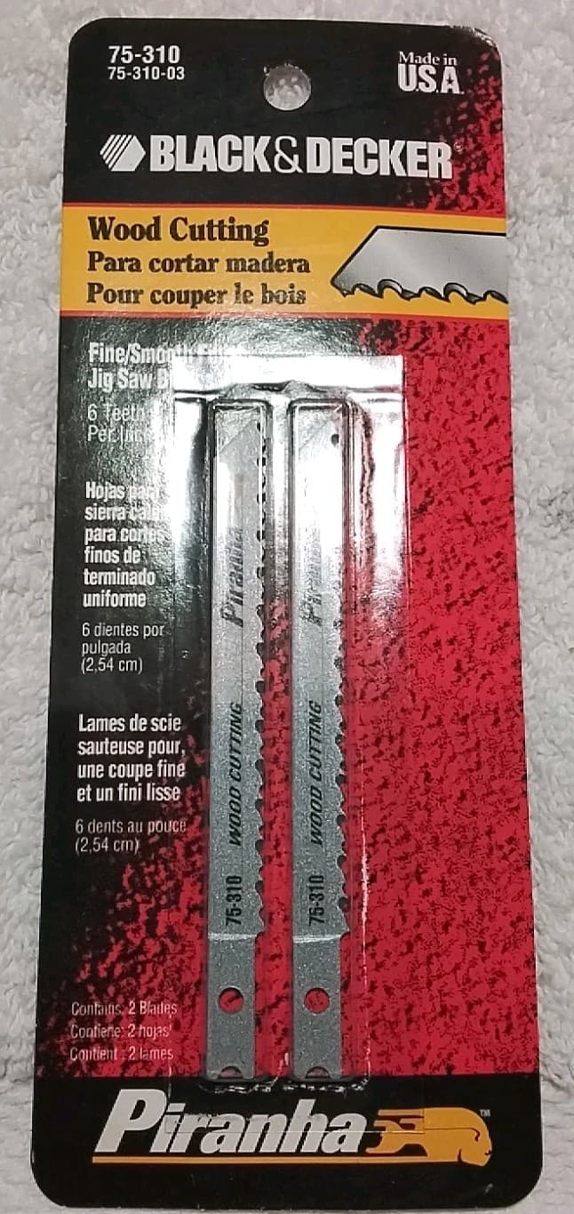 20pc BLACK & DECKER "PIRANHA" ASSORTED SIZES WOOD CUTTING JIGSAW BLADES USA 🇺🇸 4