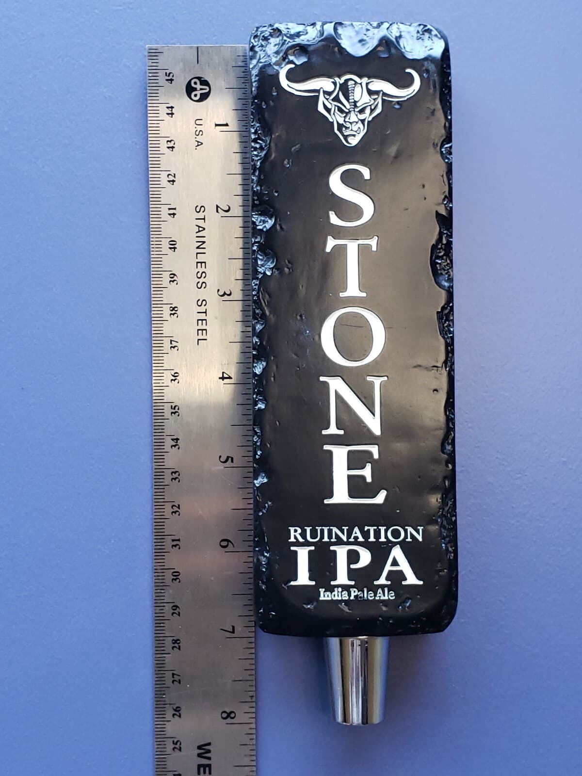 Stone Brewing Company Ruination IPA Tap Handle - Double sided resin "stone" 4