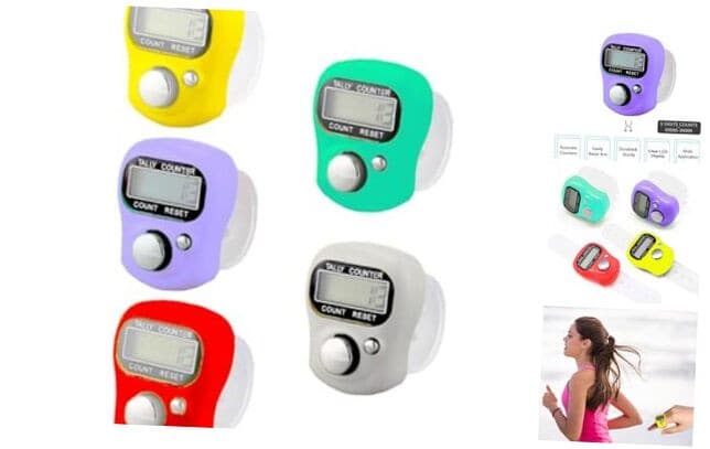 Electronic Finger Counter, 5-Digit Number Count Clicker Mini LCD Digital