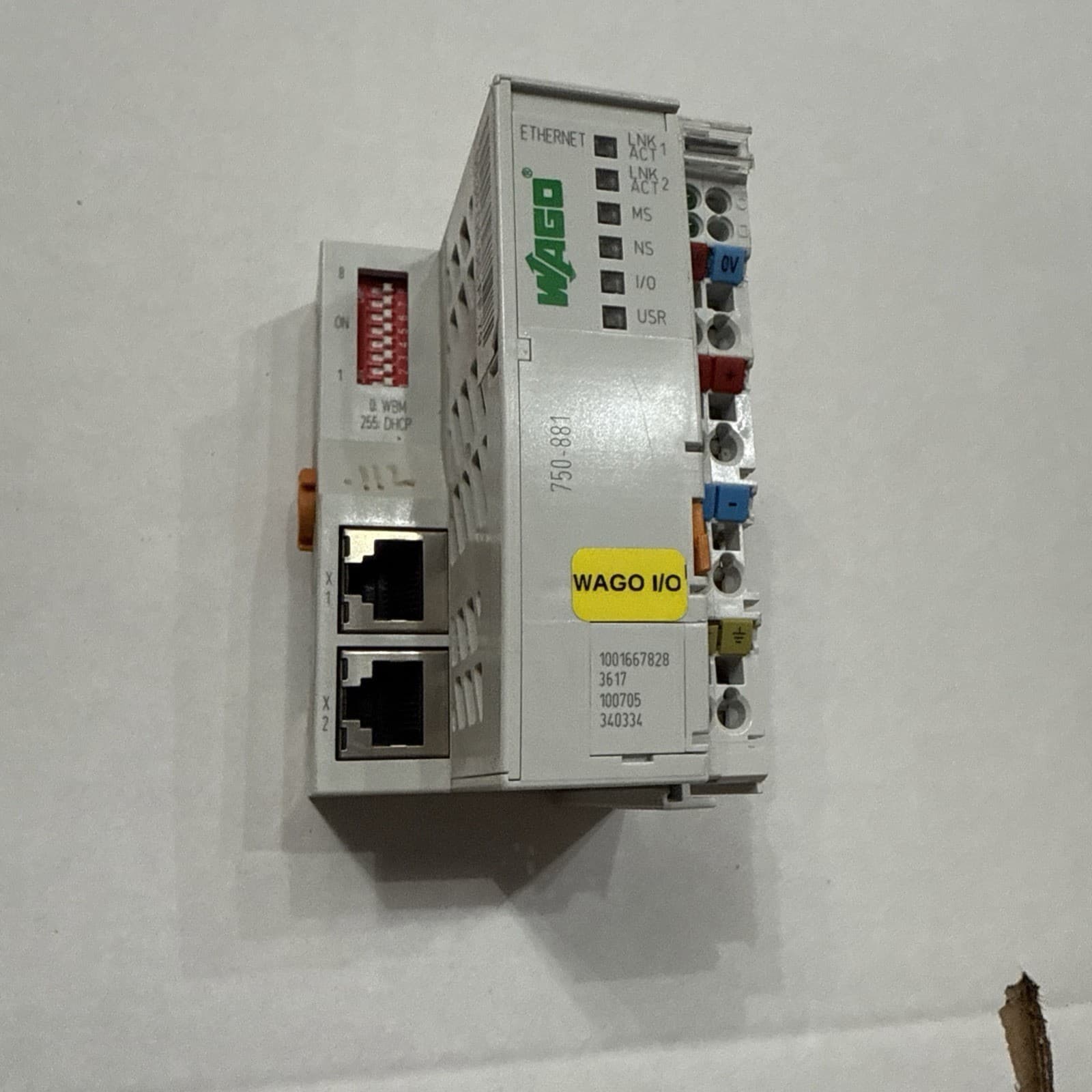 WAGO 750-881 PLC - ETHERNET Programmable Fieldbus Controller 32-bit CPU USED