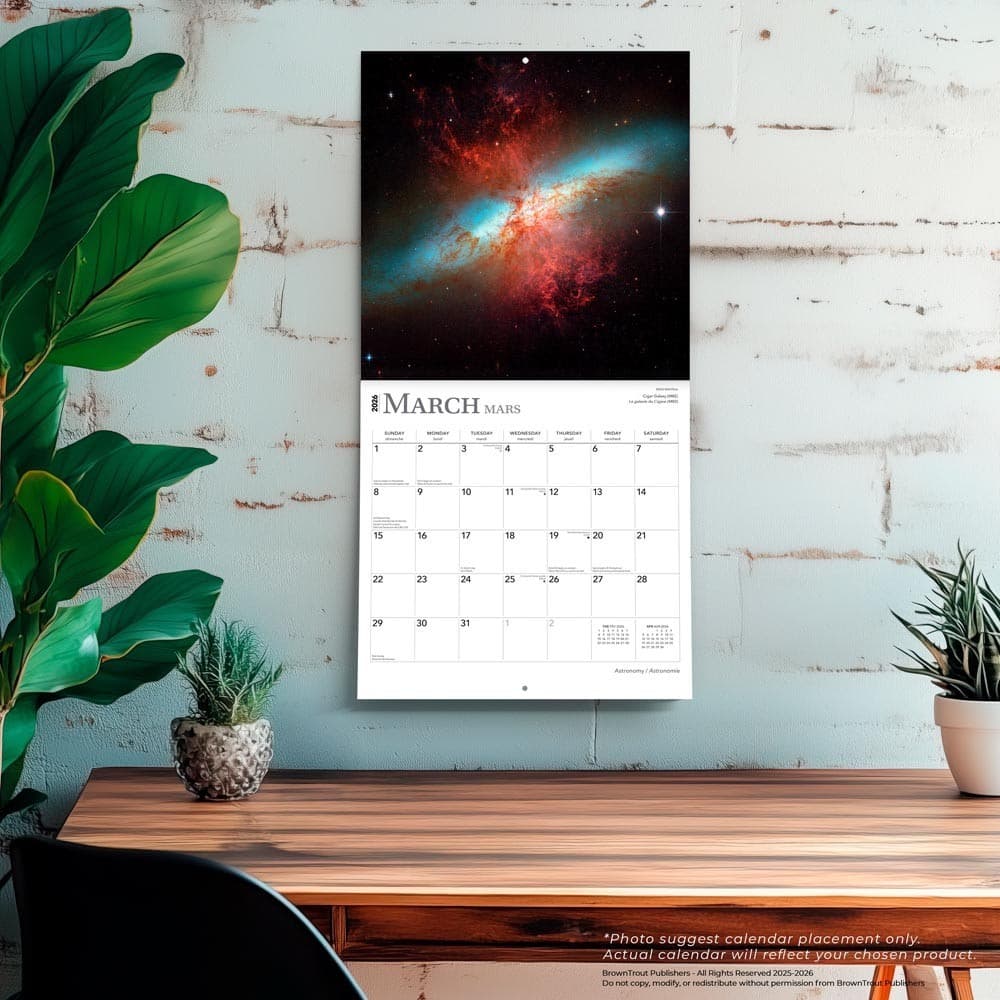Astronomy | 2026 12x24" (Hanging) Monthly Square Wall Calendar 5
