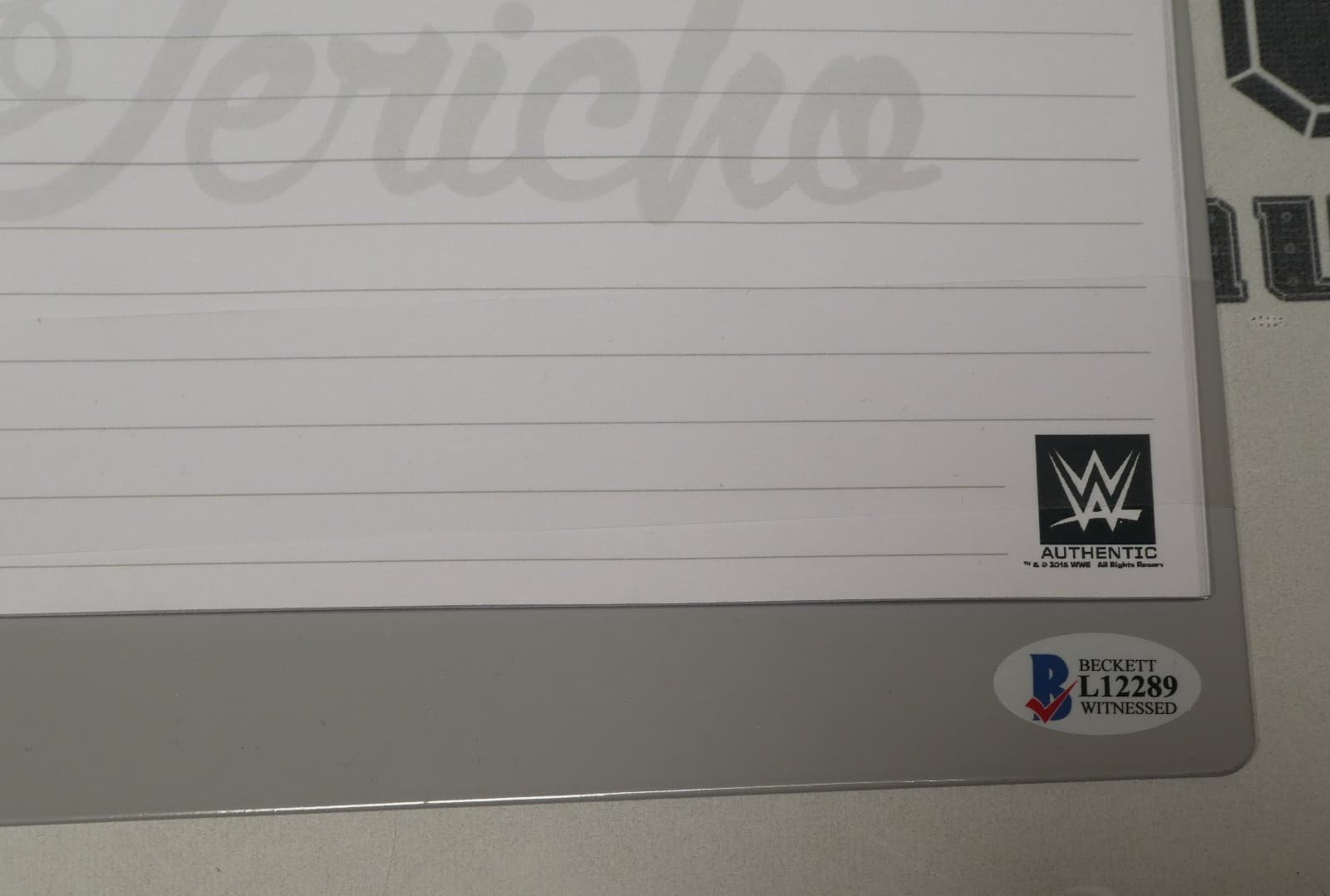 Chris Jericho Signed Official WWE Clipboard BAS COA AEW Autograph The List of .. 5