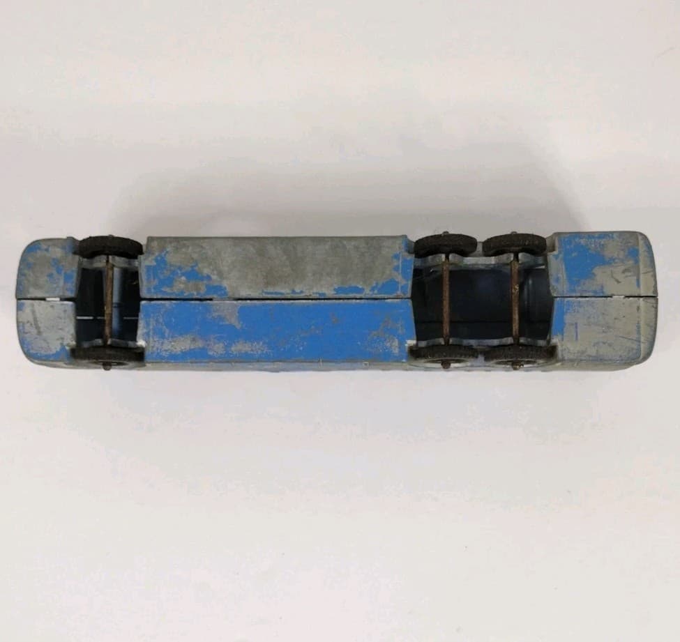 Vintage Tootsie Toy Greyhound Bus Scenicruiser 7" Blue 3