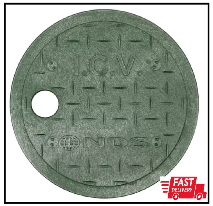 6 In. round Valve Box Cover Green ICV 2