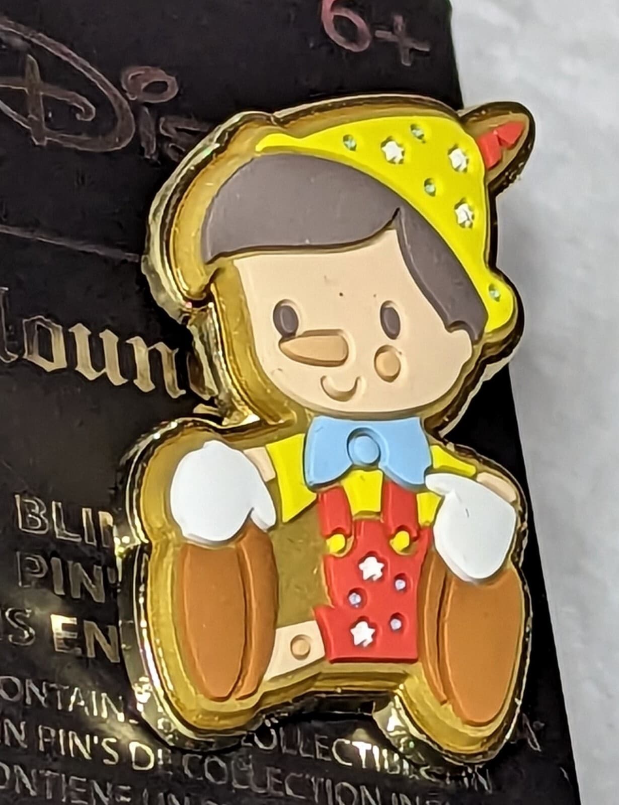 Loungefly Disney Sugar Cookie Portrait Free-D Blind Box Pin - Pinocchio - Opened 2