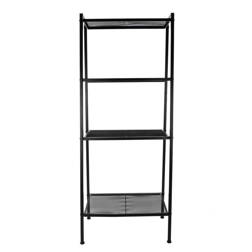 4 Tier Leaning Ladder Shelf Bookcase Bookshelf Storage Shelves Unit Organizer 3