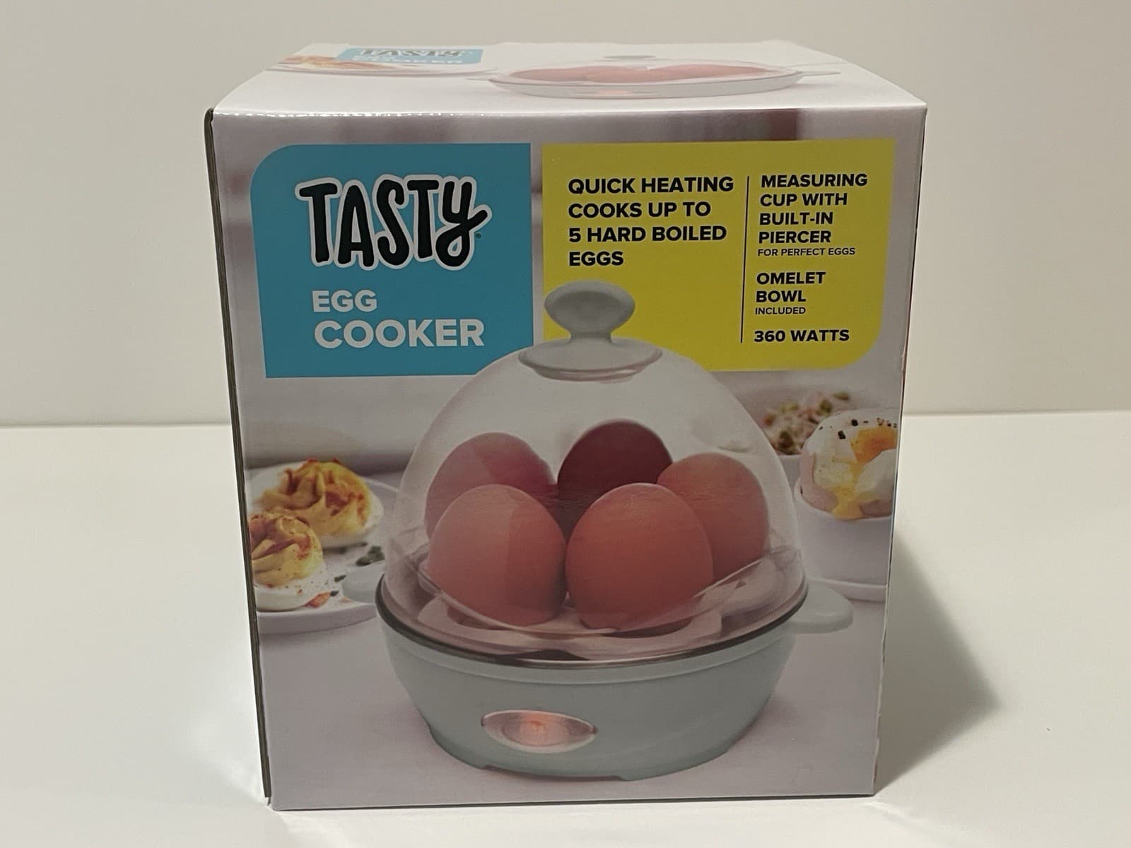 Egg Cooker Tasty Mini Rapid 5 Eggs Hard Boiled Eggs or Omelets Quick Heating