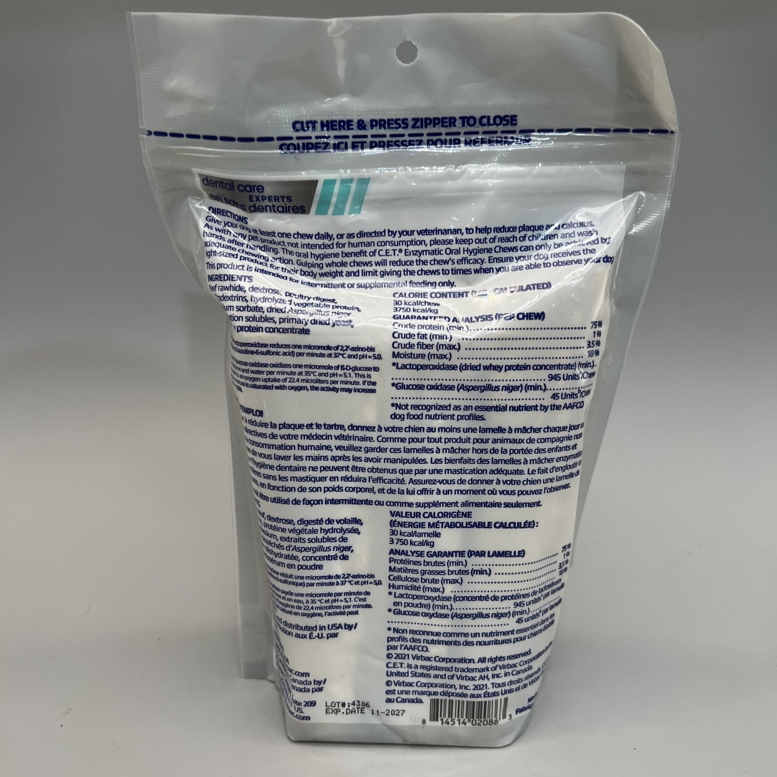 CET Enzymatic Chews For Dogs, X-Small, Under 11 lbs, 30 Chews Exp 11/27 3