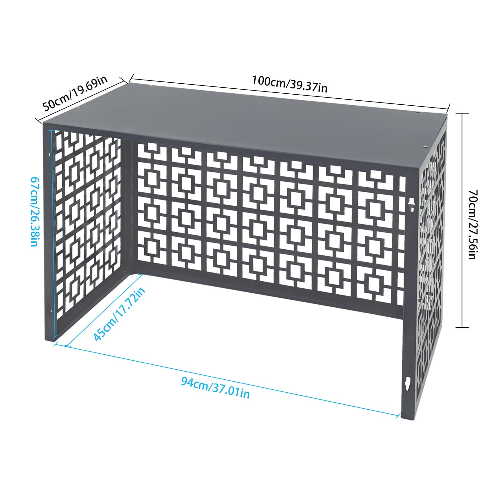 Air Conditioner Fence Rectangular Privacy Fence Cover for A/C Conditioning Unit 3