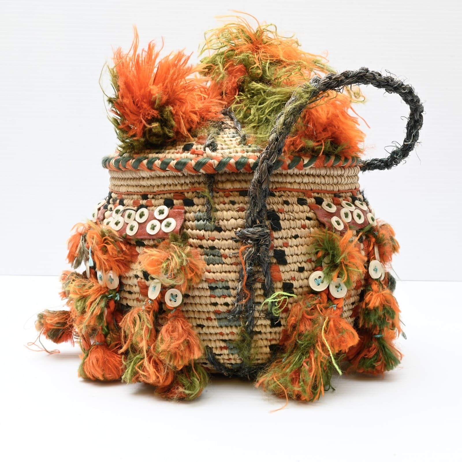 Vintage Egyptian Wedding Basket From Siwa Oasis Margunah 4