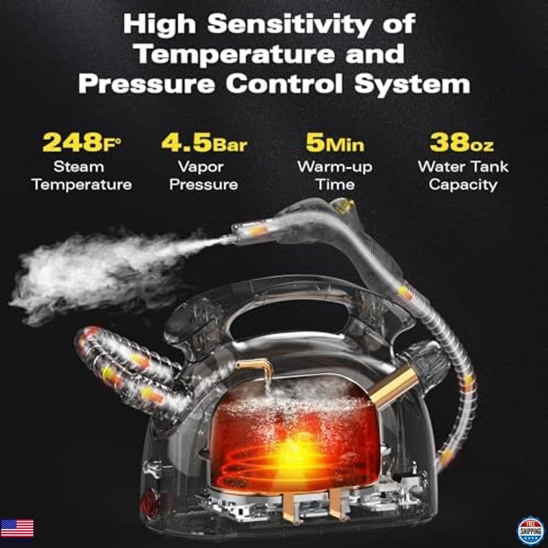 Powerful Steam Cleaner - 21 Accessories, 248°F Steam for Floors, Grout, Carpet 3