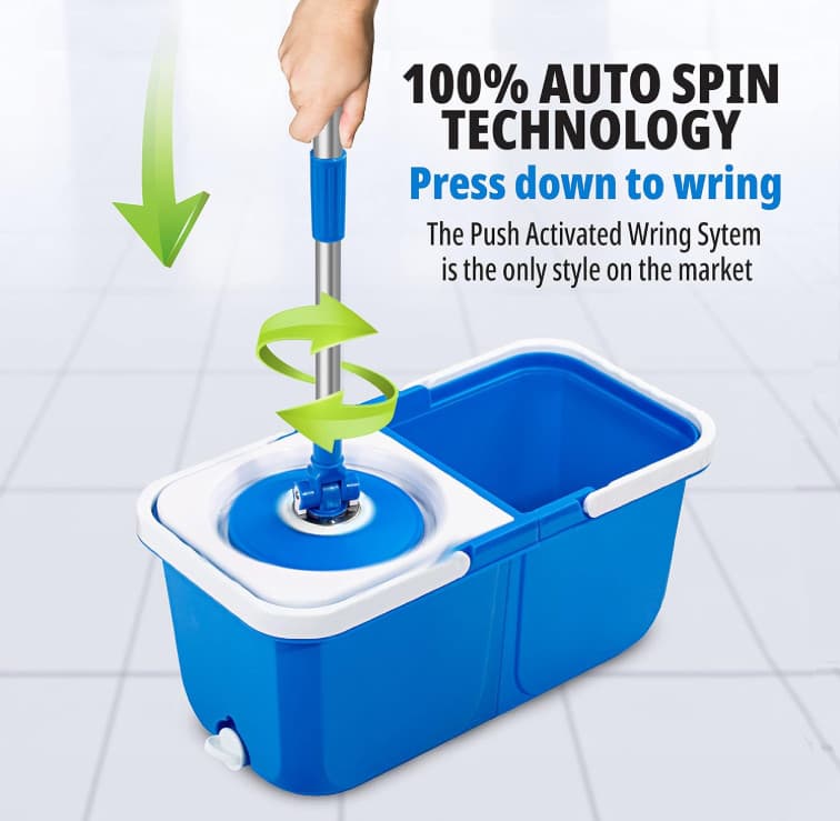 InstaMop Spin Mop, Mop and Bucket with Wringer Set - Free Shipping 3