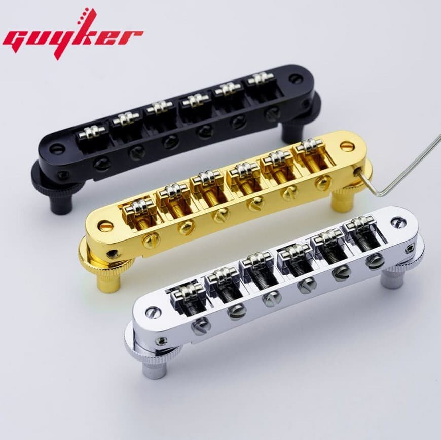 GUYKER Tune-O-Matic Roller Saddle Guitar Bridge Post Hole 4.2mm Chrome 2