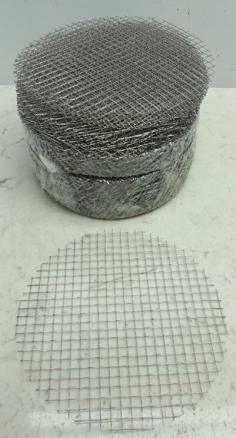 100 Pack 6" Stainless Steel Welded Wire 4 Mesh Circles .023" 304SS 6215009D