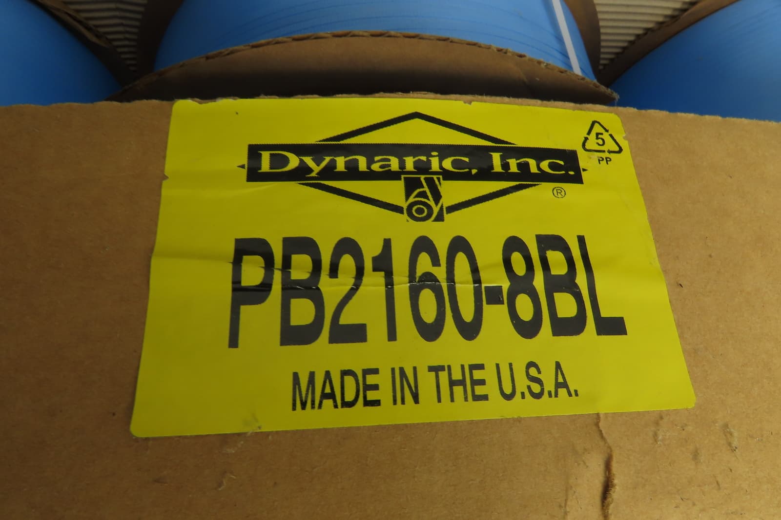 Dynaric PB2160-8BL Poly Strapping Blue Plastic Banding 7/32" W 6.5" x 8" Core 4