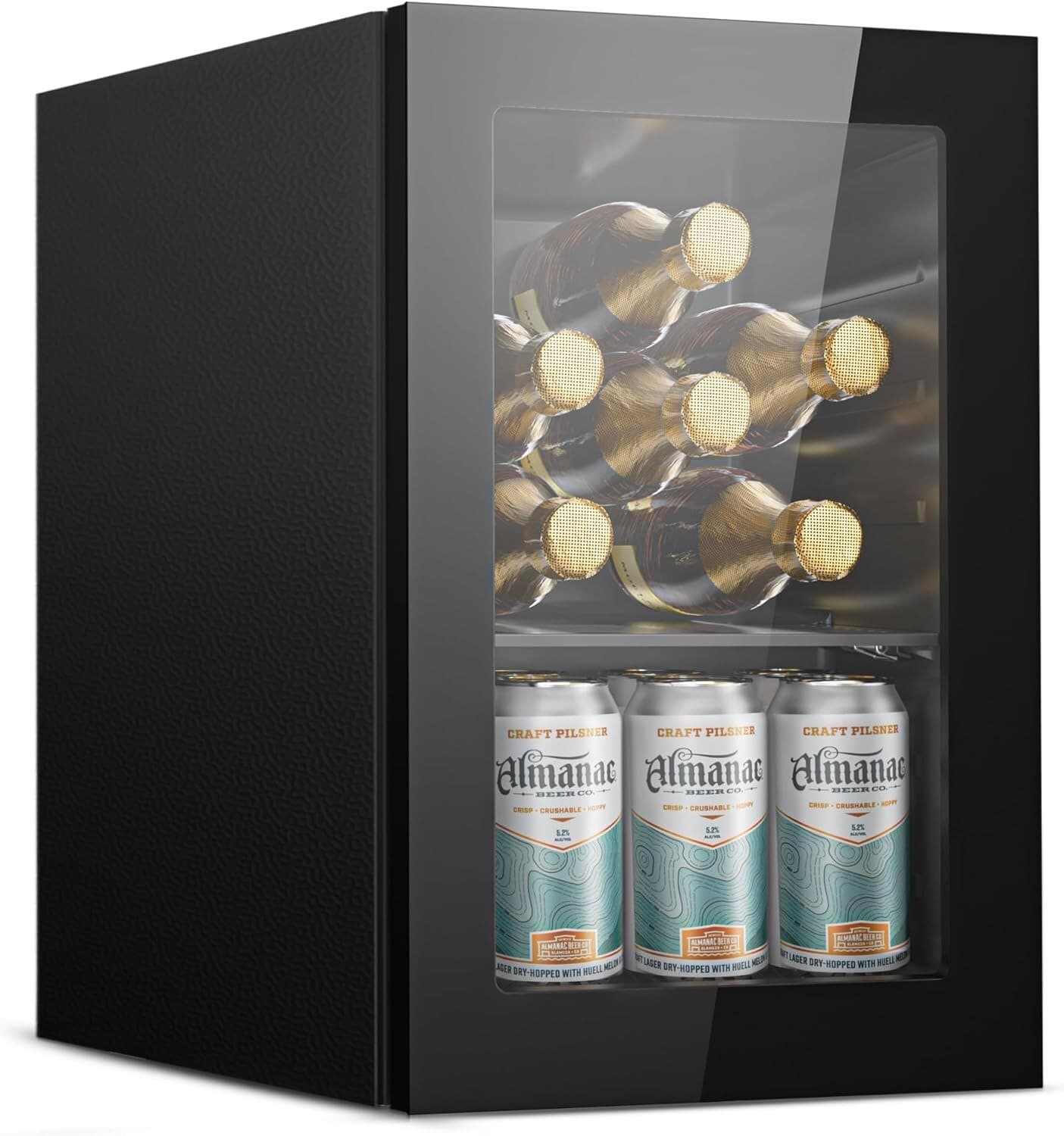 Whisper-Quiet 18L Wine and Beverage Cooler with Removable Shelves – 37°F-57°F 3