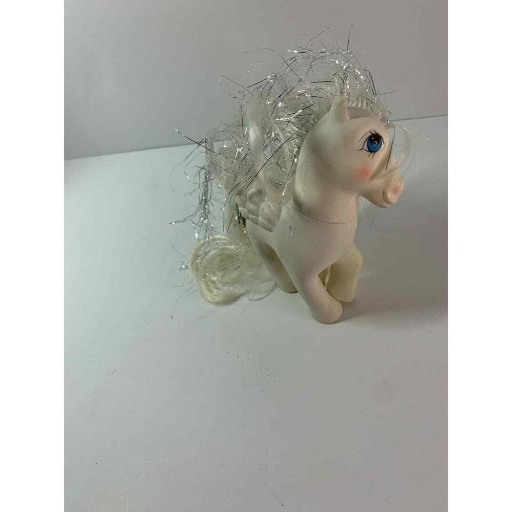 My Little Pony G1 1987 Vintage Princess Tiffany Princess Ponies Silver White 4" 5