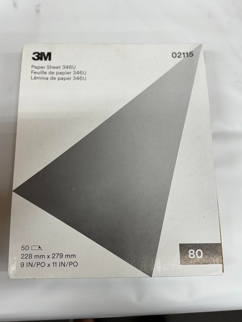 3M Paper Sheet 9" x 11" Abrasive Sanding Sheet 80 Grit 50pc Pack