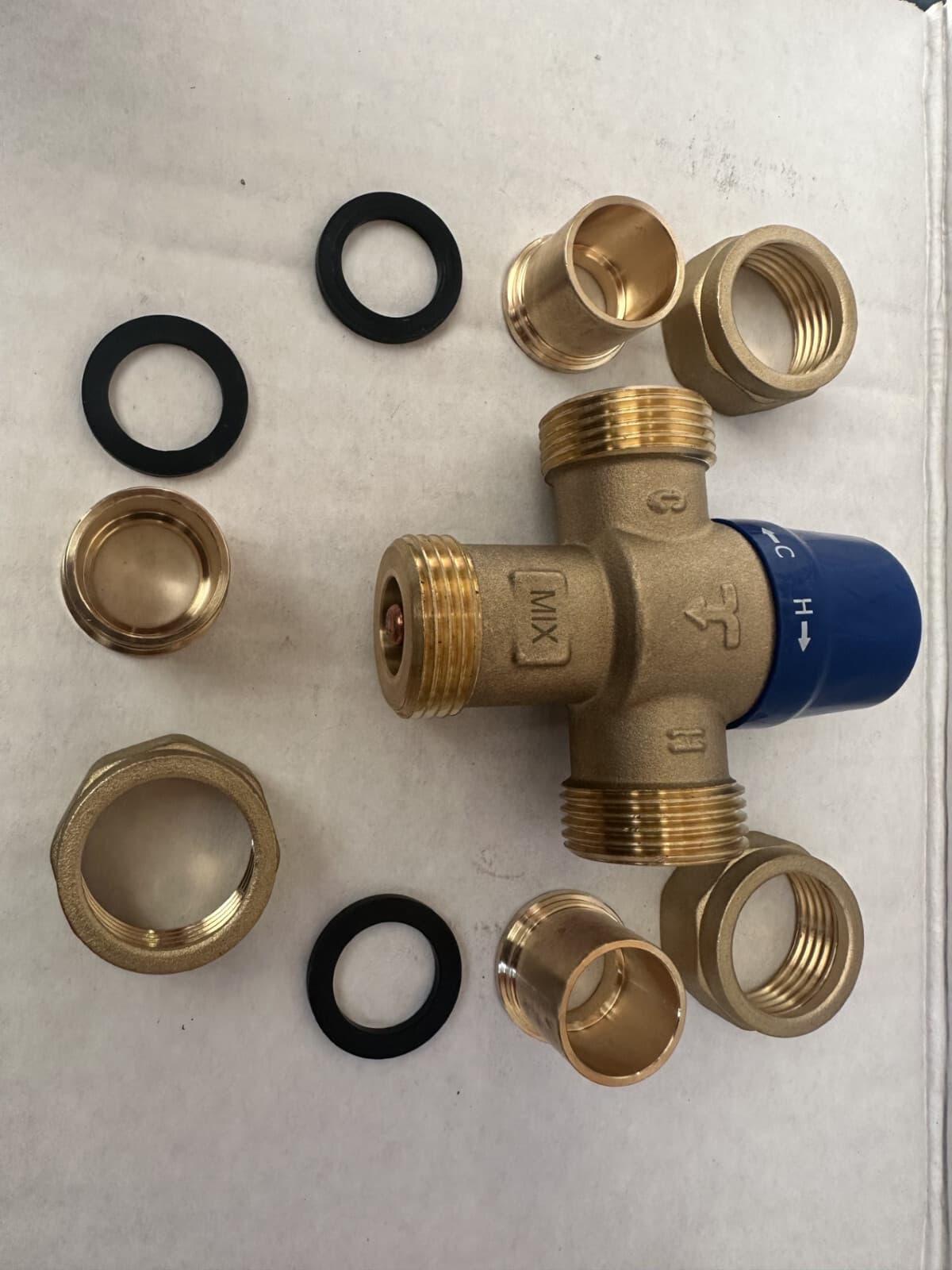 Freeheat4u Thermostatic Mixing Valve with removable 3/4" Sweat Ends 2