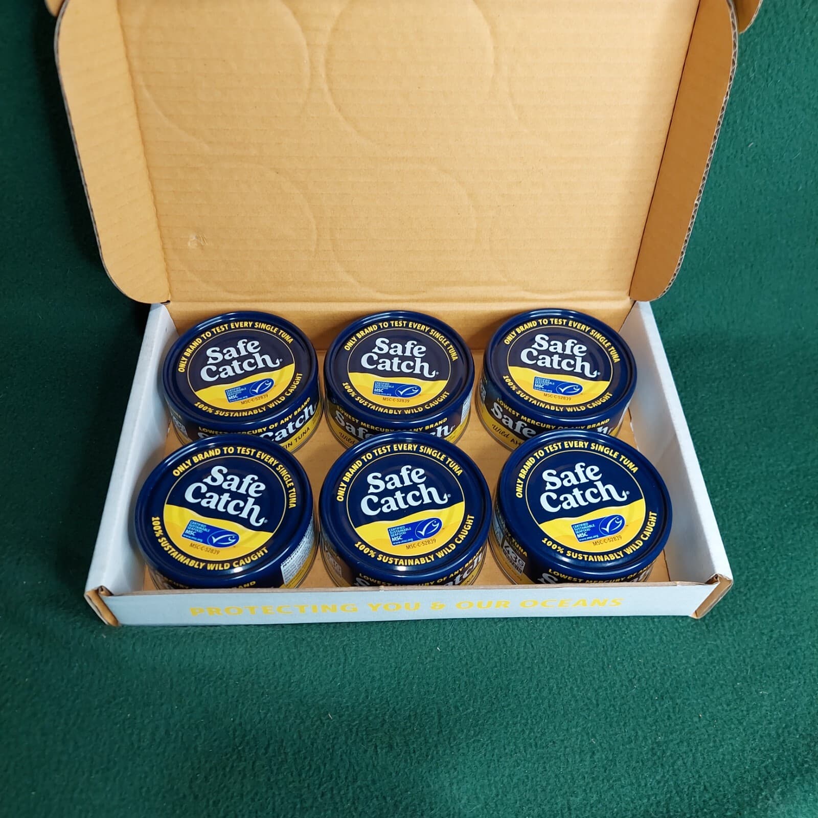 Wild Ahi Yellowfin Tuna 5 Oz canned Case Of 6 Cans By Safecatch EXP 10/2027 2