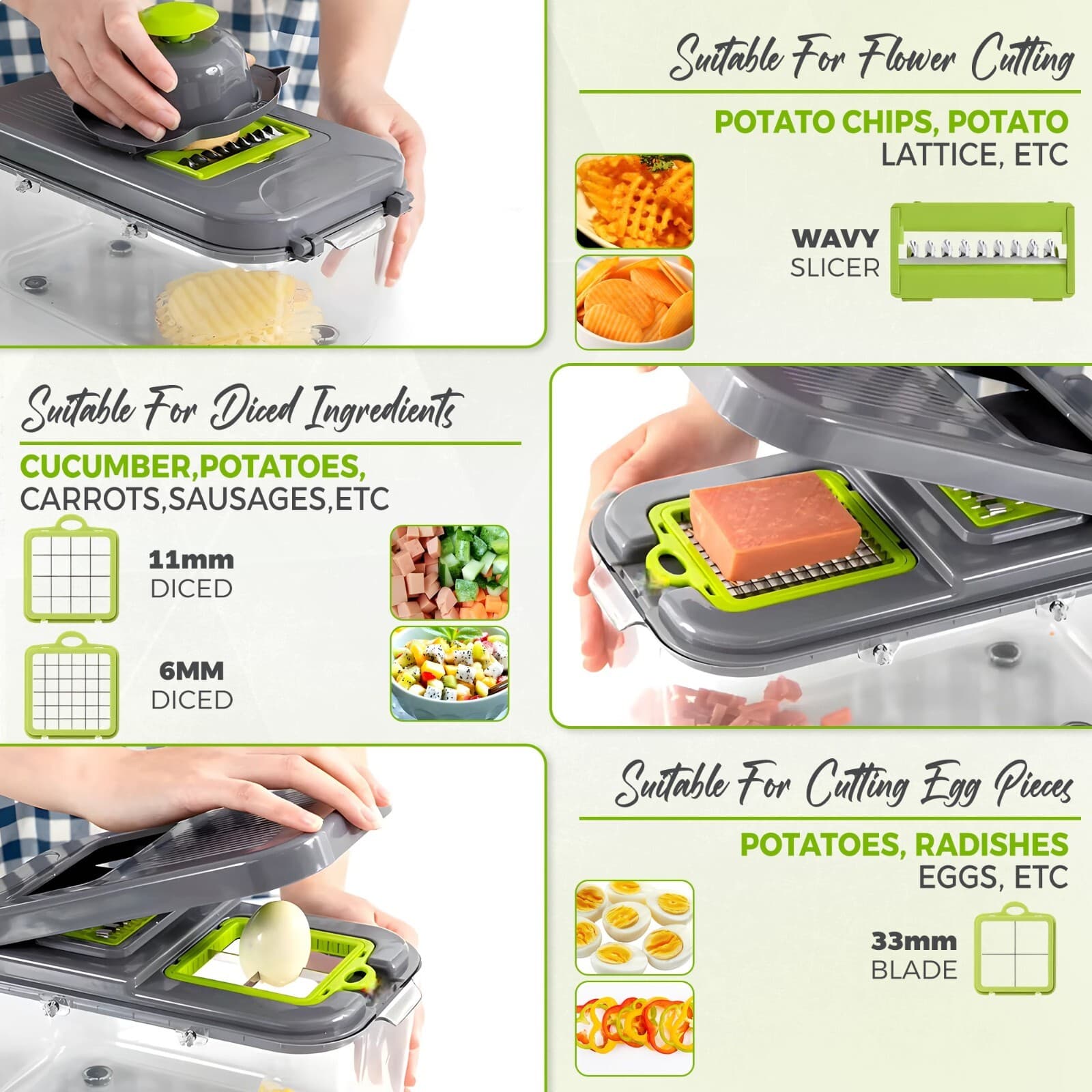 Vegetable Chopper 22 in 1 – For Vegetables, Fruits, and Onions - Multifunctional 4