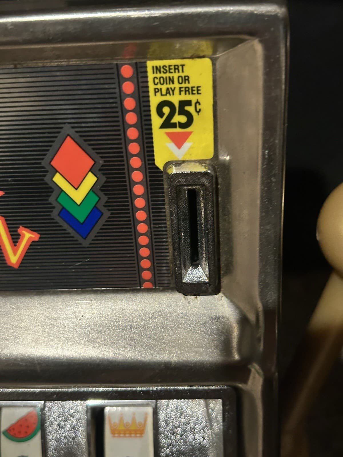 Vintage Waco Casino Crown Novelty Slot Machine Quarters 25 CentJapan READ VIDEO 5