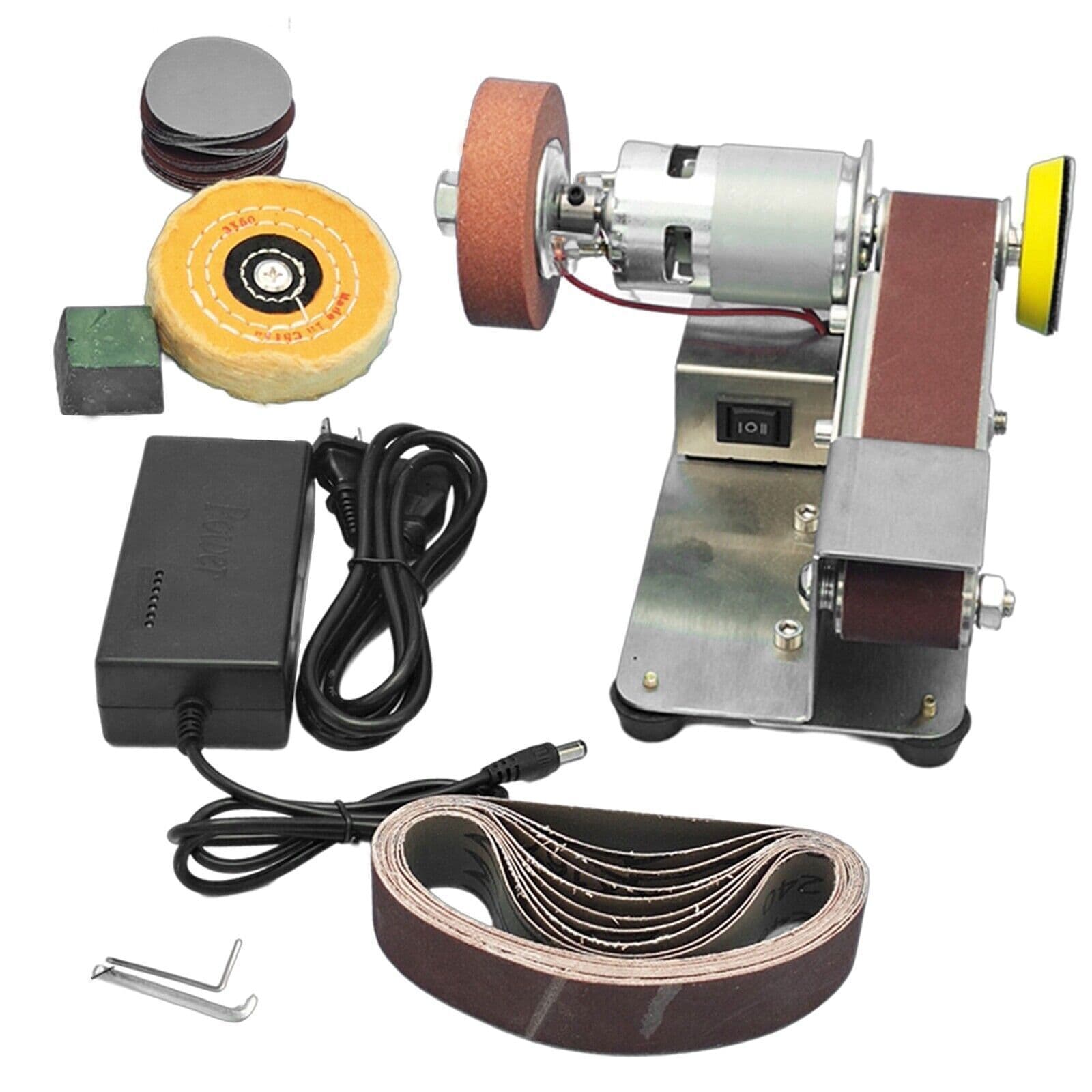 Mini DIY Electric Grinder Belt Sander Polishing Grinding Knife Sharpener Machine