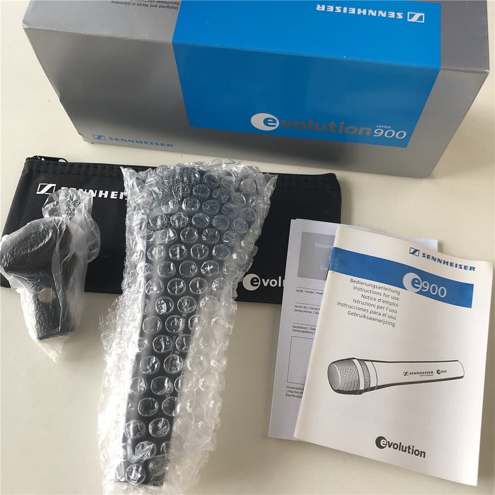 Opened e945 Wired Super Cardioid Dynamic Handheld Microphone -Early Box Version 3