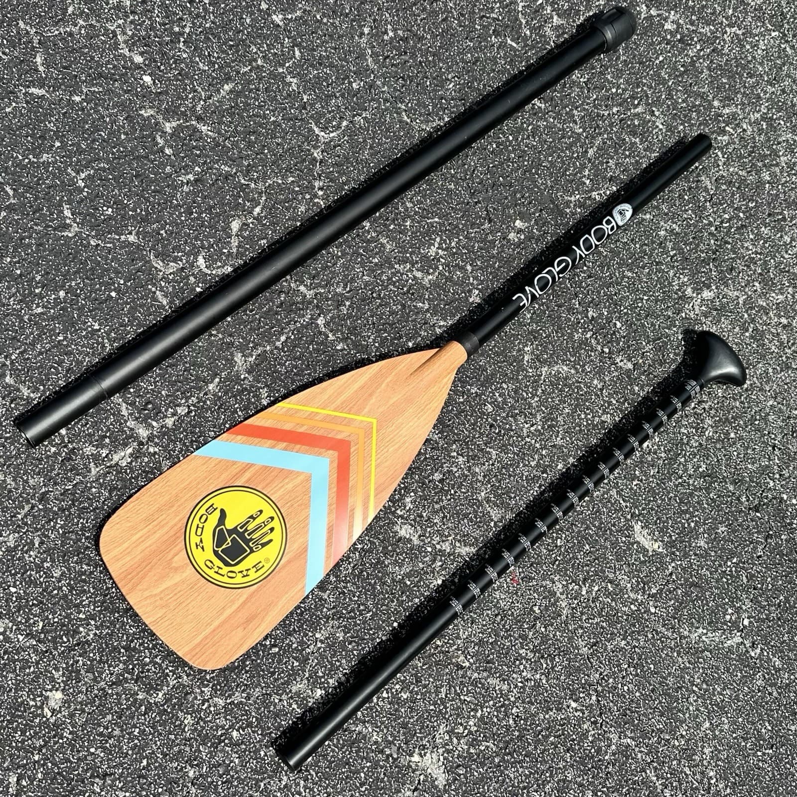 3-Piece Adjustable SUP Paddle –Lightweight, Floating Aluminum Shaft (Body Glove) 3