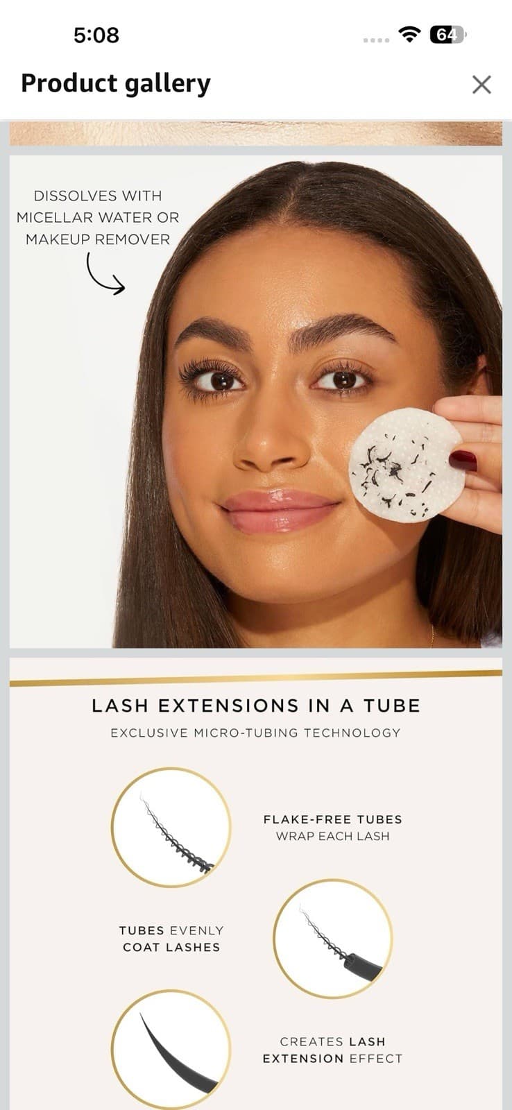 Tarte Tartelette Lash Extension Tubing Mascara BLACK 8ml- 0.27 OZ NEW in Box 4