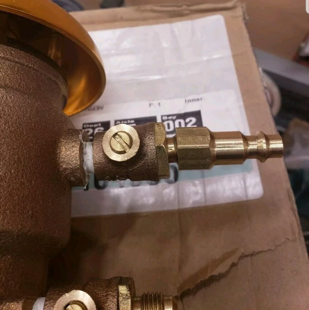 Brass Sprinkler Blowout Air Fitting Adapter Febco Watts Apollo 1/4 SAE Flare