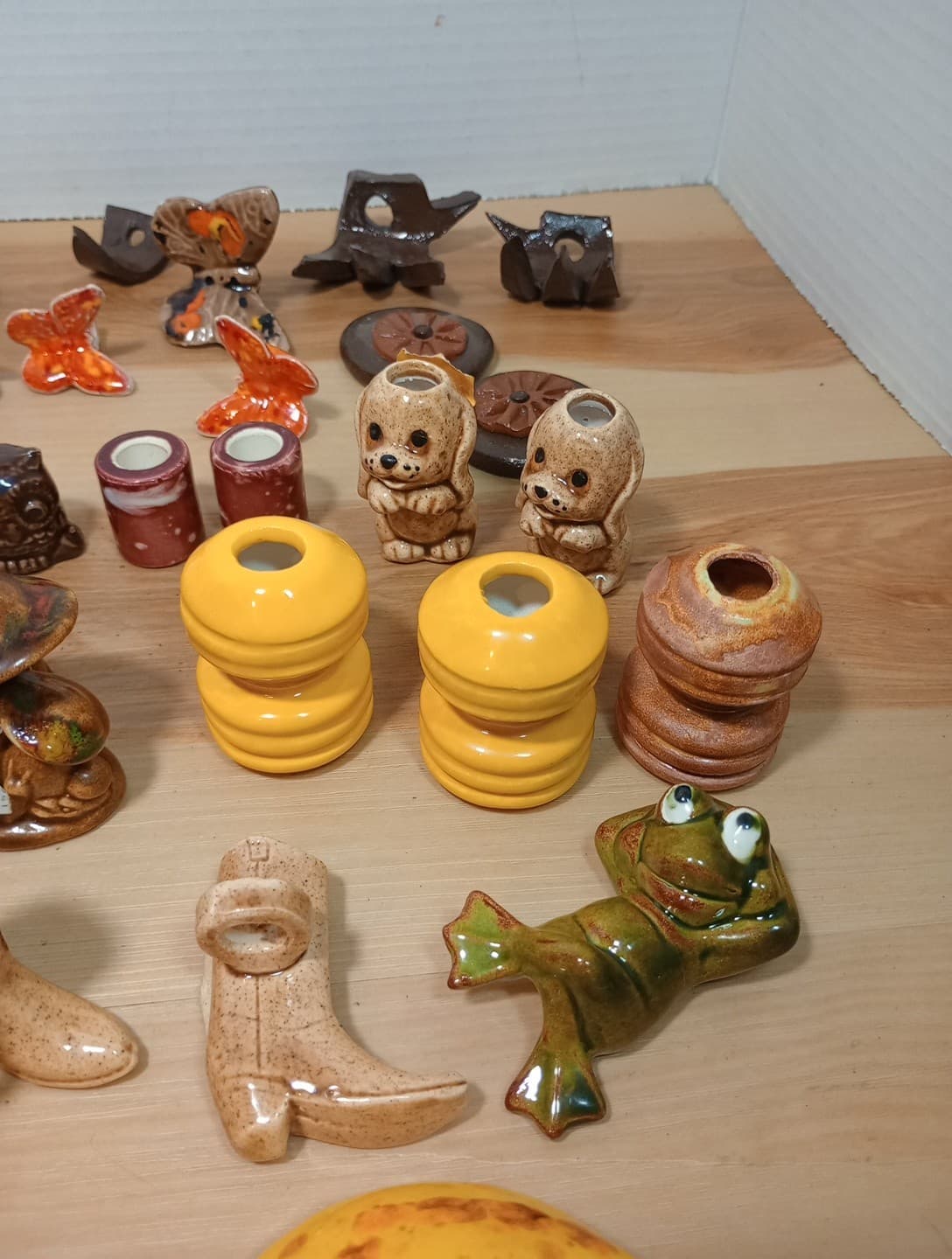 Vtg Macrame Boho Lot Of 1,500 Ceramic Mushrooms Owls Frogs Butterfly Beads Read 6