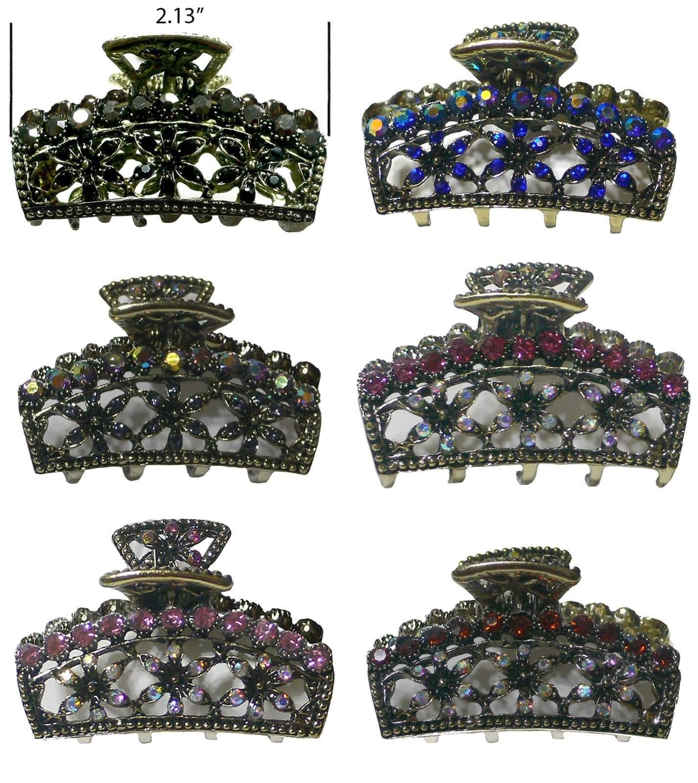 Set of 6 JCGY Small Metal Jaw Clips Hair Claws for Women Girls Hair Styling 4927 2