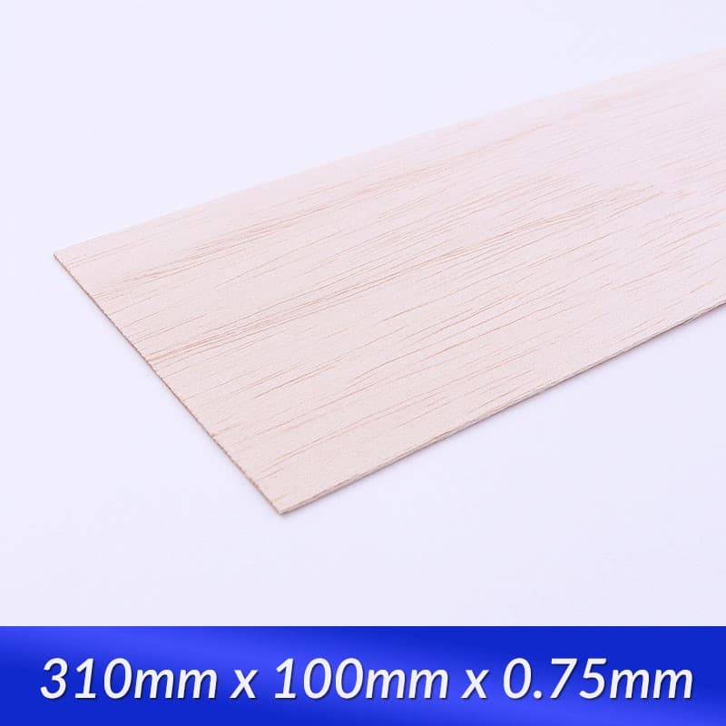310x100mm Wooden Plate Model Balsa Wood Sheets DIY House Aircraft 0.75-8mm Thick